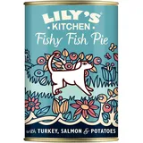 Lily's Kitchen Natürliches Nassfutter für ausgewachsene Hunde Dose - Leckere Fischpastete - Hundefutter Getreidefreies Rezept (6 x 400g dosen)