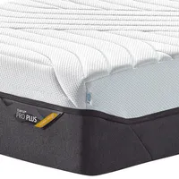 Tempur Viscomatratze Pro Plus® Coolquilt, Anthrazit, Weiß, Textil, Füllung: Viskoelastischer Kern, rechteckig, 90x200 cm, Über- und Sondergrößen erhältlich, Bezug abnehmbar/waschbar, für verstellbare Lattenroste geeignet, alternative Größen rundum abnehmbar, Schlafzimmer, Matratzen Shop, Matratzen, Viscoschaummatratze