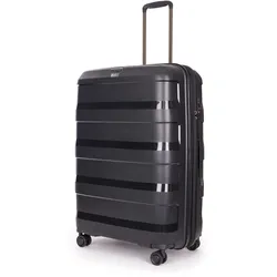 Stratic Reisekoffer  Straw + Trolley 76 cm  erweiterbar  4 Rollen 105 l - Schwarz