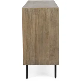 BIZZOTTO Sideboard Stanwood 200 x 85 x 45 cm Beige / Schwarz