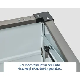EcoStar Gartenbox Elegant 136 cm x 73 cm x 68 cm Graualuminium