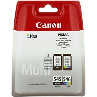 Canon PG-545 schwarz + CL-546 CMY