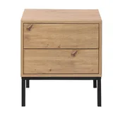 CaliCosy Nachttisch mit 2 Schubladen Holzdekor 45/40/50 cm