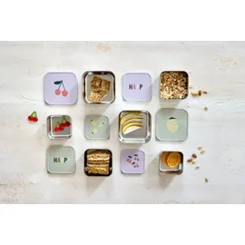 Lässig Snackbox Kinder 3er Set) Edelstahl Happy Fruits Cherry