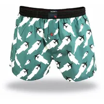 Unabux Boxershorts Prints grün / weiß S 2er Pack