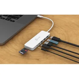 j5create USB-C-Multi-Port-Hub mit 60W Stromversorgung - USB-C Multi-Port Hub (With PD)