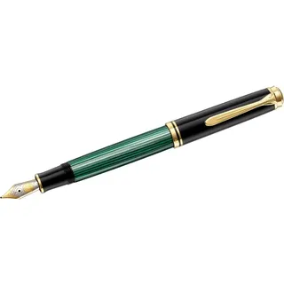 Pelikan Souverän M800 Kolbenfüller schwarz/grün/gold B (breit)