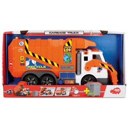 Dickie Toys Spielzeug-Müllwagen Action Series Garbage Truck, mit Licht und Sound orange