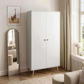 lookway Kleiderschrank HARMONY 100 x 202 x 52 cm Weiß