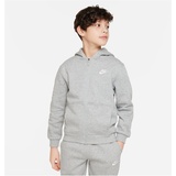 Nike Sportswear Club Fleece Kapuzenjacke Kinder Dark Grey Heather/Base Grey/White L