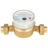 tecuro Einstrahlzähler Etk Kombi-Set (kaltwasser) bis 30 Grad Länge 110 mm, inkl. Verschraubungen mit 15 mm Lötmuffe