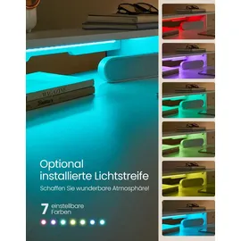 VASAGLE Schreibtisch höhenverstellbar elektrisch, mit Monitorständer, USB-Anschluss