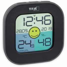 TFA Dostmann Fun Hygrometer Temperaturstation digital, schwarz