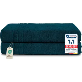 Komfortec Handtuchset 80 x 200 cm petrol 2-tlg.