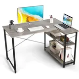 Costway Eckschreibtisch grau