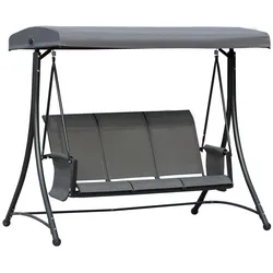 Outsunny Hollywoodschaukel Metall, Polyester