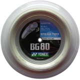 Yonex BG80 Badmintonsaite weiß 200m (Rollenware) (BG80)