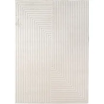 KADIMA DESIGN Teppich Outdoor Skandinavischer 3D-Design Wetterfest Waschbar Strapazierfähig Balkon Terrasse Creme 280x370 cm – ENGADIN von Kadima Design