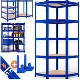 monzana Eckregal MDF 180x70x40 cm blau 875 kg 5 Platten