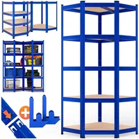 monzana Eckregal MDF 180x70x40 cm blau 875 kg 5 Platten