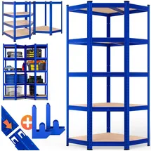 monzana Eckregal MDF 180x70x40 cm blau 875 kg 5 Platten
