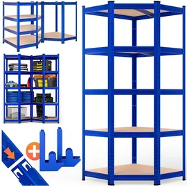 monzana Eckregal MDF 180x70x40 cm blau 875 kg 5 Platten