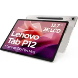 Lenovo Tab P12 3K-Tablet mit 32,7 cm (12,7 Zoll), 3K (MediaTek Dimensity 7050, 8 GB RAM, 256 GB erweiterbar auf 1 TB, 4 Lautsprecher, Wi-Fi 6, Bluetooth 5.1, Android 13), Hafer