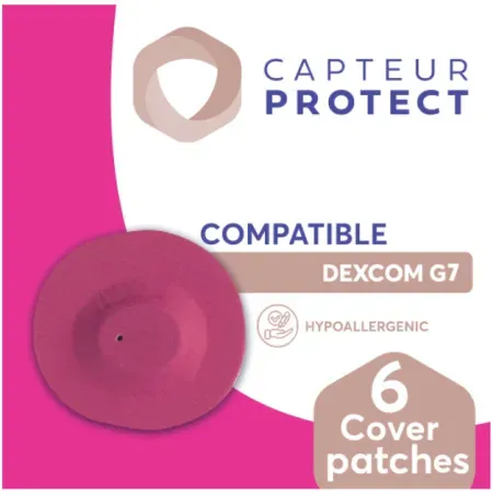 Capteur Protect Pflaster Rosa Cover Dexcom G7/One+ 6 Stück