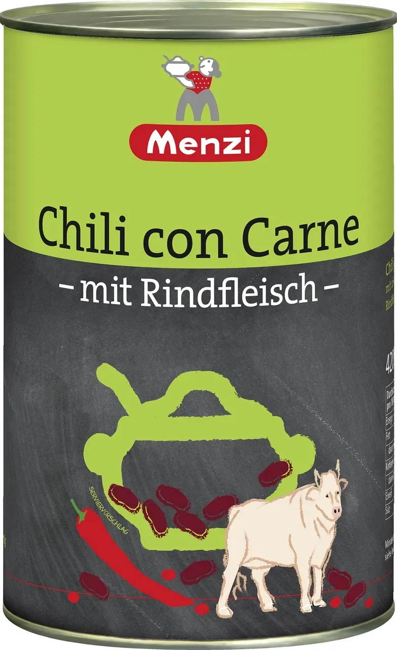 Menzi Chili con Carne Mit Rindfleisch (4,2 kg)