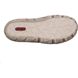 Rieker Damen Clog aus Leder offen mit Klettverschluss und Riricon Sohle L0396, Größe:40 EU, Farbe:Weiß - Weiß 40