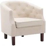 vidaXL Sessel Beige Stoff