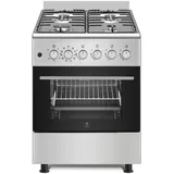 Pelgrim Gasline Gas-Elektro Standherd SHGE6060FGIX Elektrobackofen Gaskochfeld 60 cm Edelstahl
