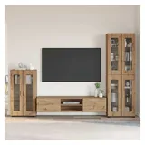 vidaXL FLORIN TV-Schrankset 3-St 3397963 Artisan-Eiche Holzwerkstoff