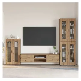 vidaXL FLORIN TV-Schrankset 3-St 3397963 Artisan-Eiche Holzwerkstoff