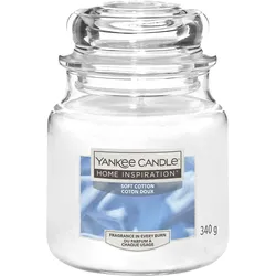 Yankee Candle Home Inspiration Mittelgroße Kerze im Glas Soft Cotton