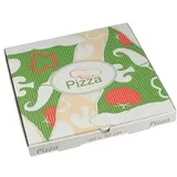Papstar Pizzakartons pure weiß, rot, grün, creme 30,0 x 3,0 cm, 100 St.