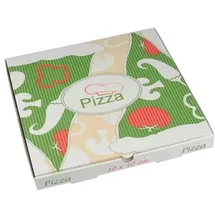 Papstar Pizzakartons pure weiß, rot, grün, creme 30,0 x 3,0 cm, 100 St.