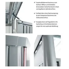 Biohort AvantGarde A8 2,6 x 3,8 m silber-metallic Doppeltür