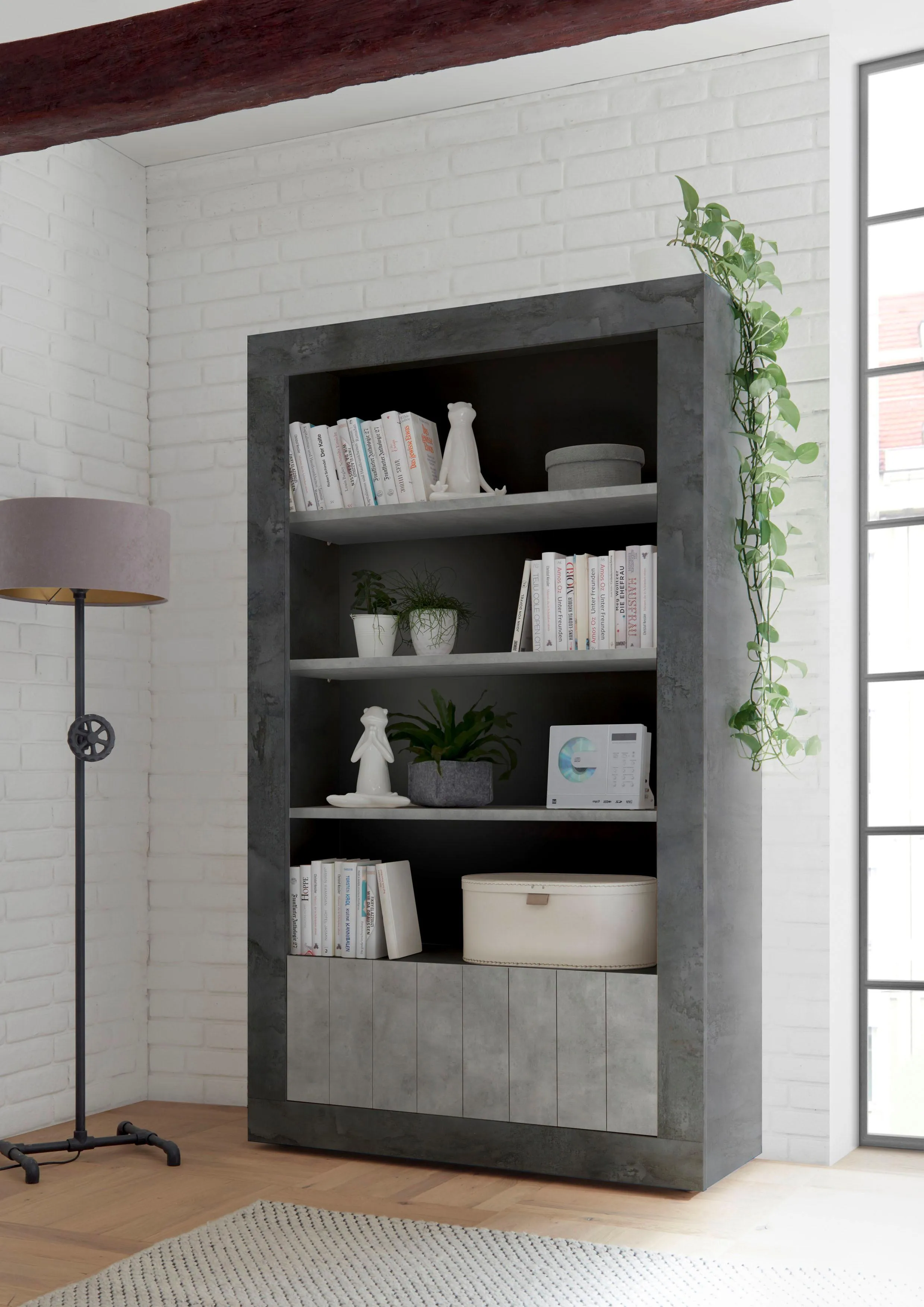 Regal INOSIGN "Urbino" Regale grau (schieferfarben / beton) Bücherregal Standregal Regale Höhe 191 cm