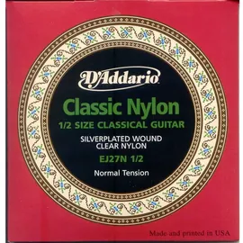 D'Addario EJ27N-1/2 Classics Silver Wound/Clear Nylon