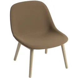 Muuto Fiber Lounge Chair, wood base, steelcut 265 / eiche natur