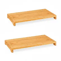 Relaxdays Schneidebrett-Set Bambus 2-tlg. 5 x 52 x 29 cm Natur