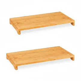 Relaxdays Schneidebrett-Set Bambus 2-tlg. 5 x 52 x 29 cm Natur