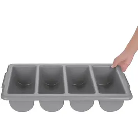 Olympia Kristallon Besteckkasten stapelbar 10 x 53 x 32,5 cm grau