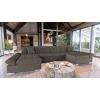 Mirjan24 Ecksofa Alia mit Regulierbare Armlehnen, U-Form vom Hersteller, mit Zwei Bettkasten und Schlaffunktion, Eckcouch Sofa Couch Wohnlandschaft Velo 625)