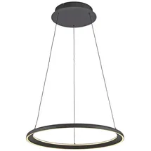 Schöner Wohnen SCHÖNER WOHNEN-Kollektion LED-Pendelleuchte Quillo Alu, Eisen, Stahl & Metall Schwarz