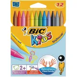 BIC Plastidecor Wachsmalstifte farbsortiert,