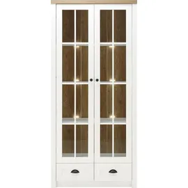 Home Affaire Vitrine Beauvais 90 x 43 x 198 cm Weiß