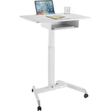 Maclean Brackets Höhenverstellbarer Laptoptisch Weiß