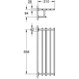 Grohe Essentials Cube Multi-Badetuchhalter chrom